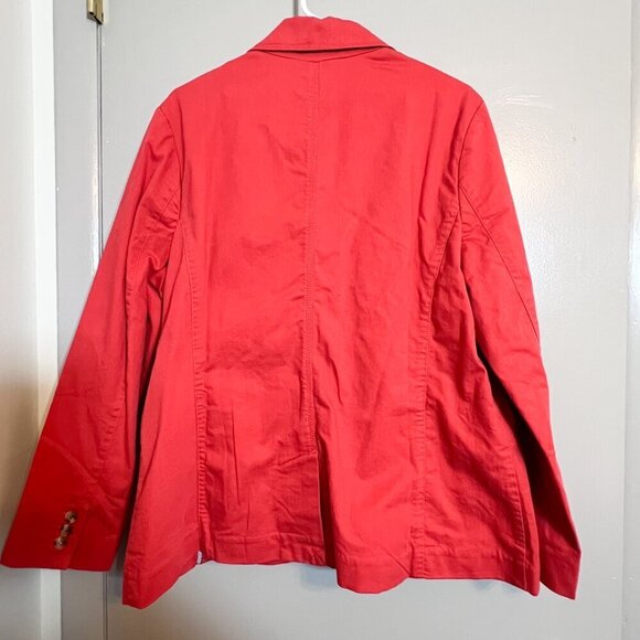 L.L. Bean Women's Cotton Canvas Stretch Blazer Twill Jacket Three Button Size XL - Picture 6 of 6